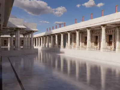 Delwara Jain Indian Temple 3D model 3D model