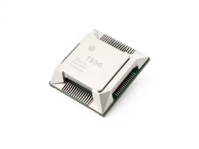 Silver CPU Chip model pack Low-poly 3D model