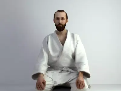 3D Scan Man Sport Taekwondo 007 3D model