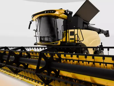 High-Detail Combine Harvester CR1090 Premium  Low-poly 3D model