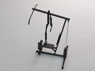 Pulldown Cable Machine - Chest Press Station - Gym Equipment 3D model