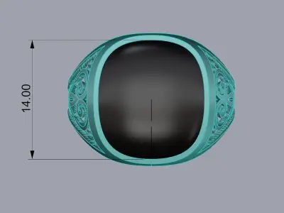 Jewelry Mens Ring Gold 3D print model order