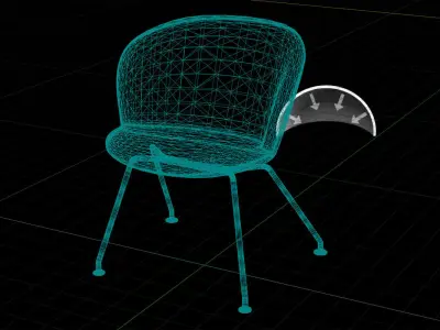 PlusHalle Capri Multi Chair UE4 Low-poly 3D model