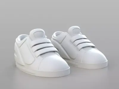 Cartoon Sport Shoes 3D model