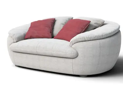 Luxury Modern Sofa Low-poly 3D model