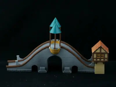 Medieval bridge 40 3D print model 3D model