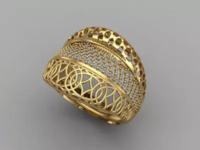 Women Ring 3DM Womens Ring 3d models 3D print model 3D print model 7