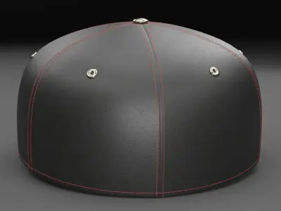 Leather cap 3D model