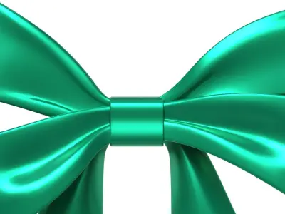 Christmas Bow Ribbon 93 Low-poly 3D model