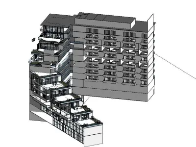 Hotel complete revit project p3 3D model