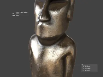 Easter Island Statue decoration statuette  3D model