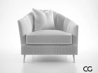 Christopher Guy Alexandrine Droite Armchair 3D model
