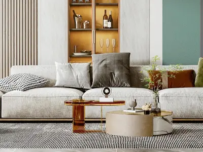 living Modern room 3D model