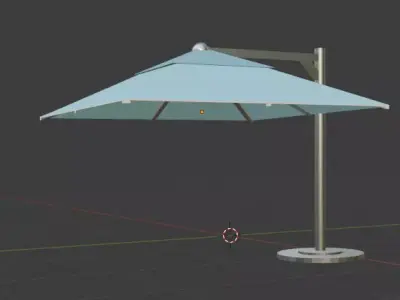 Cantilever umbrella Free low-poly 3D model