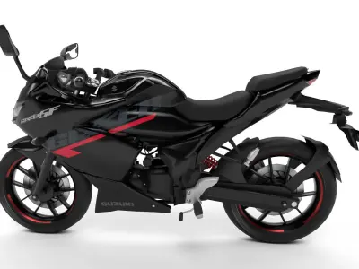 Suzuki Gixxer SF Low-poly 3D model