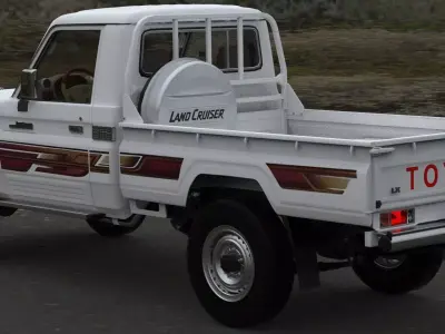 Toyota Land Cruiser Pickup j79 Shas 2010 to 2023 with v6 engine  3D model