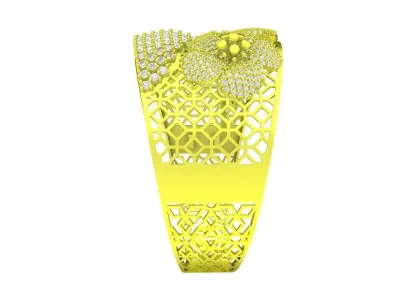 A6282 New Design Luxury Flower Branches Women Bangle 3D print model