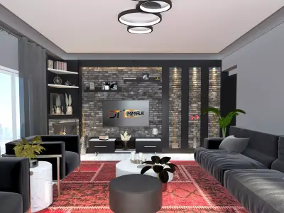 TV Wall Design 3D model