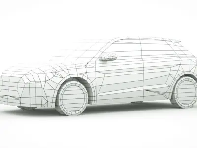 Audi A1 2020 Low-poly 3D model