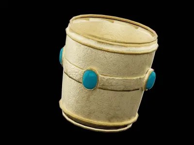 Golden Bracer  Low-poly 3D model