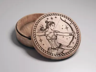 Sagittarius Zodiac Sign V-Carved - Digital Files for CNC Router  3D model