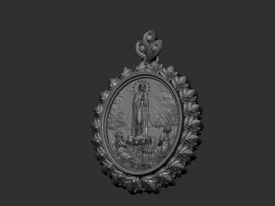 Guadalupe Our Lady Pendant 3D print model 3D print model