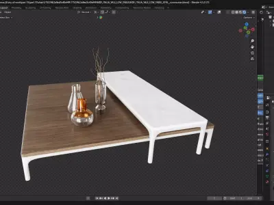 coffee table 3D model 8