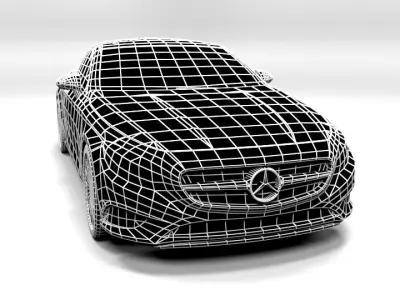 MERCEDES S CLASS CABRIO CLOSED 2017 LOWPOLY Low-poly 3D model