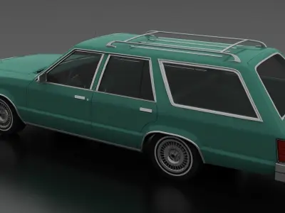 Fairmont 4dr Station Wagon 1978 Low-poly 3D model