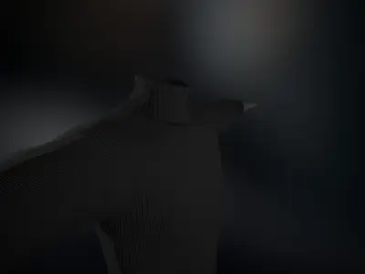 Black Winter Turtleneck Low-poly 3D model