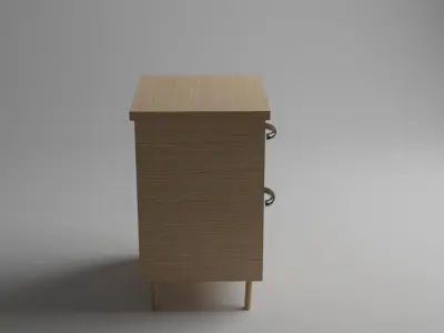 Wooden drower Free 3D model