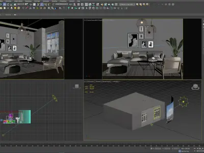 interior living room scene 27 3D model