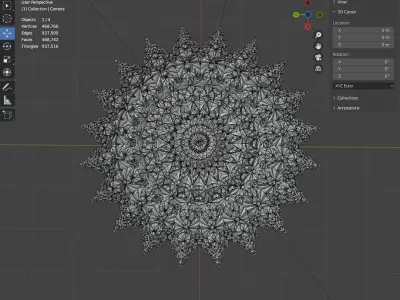 religion kaleidoscope decorative accessories 3D model