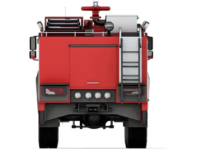 Mercedes-Benz Zetros 2733 fire truck 2022 3D model