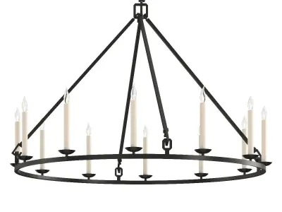 19th C English Openwork Round Chandelier 50 inch 3D model