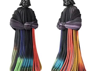 Darth Vader knitted 3D model