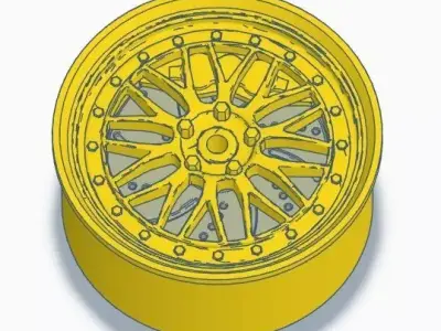 Turbo Racing Transmitter Wheel - BBS 3D print model