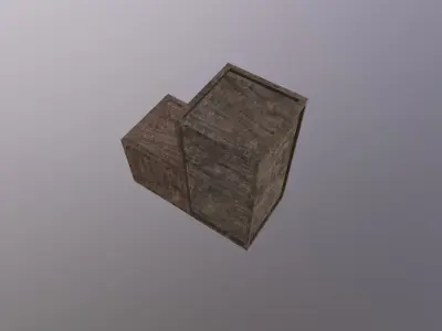 Two simple boxes small and large 3D model