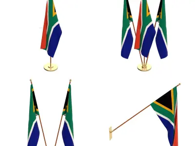 South Africa Flag Pack 3D model