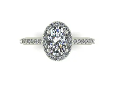 Women Diamond Wedding Ring R2 3D print model