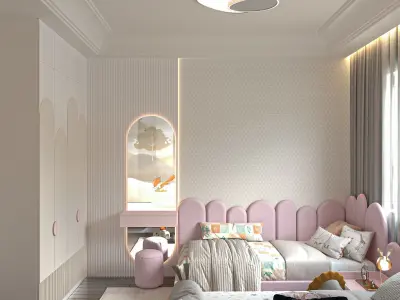 girls bedroom 3D model