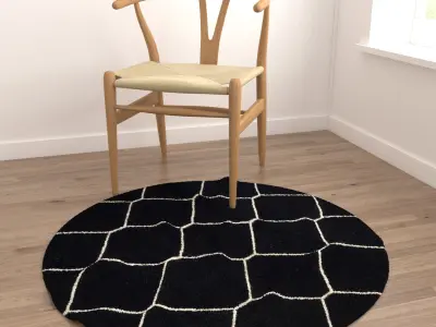Round Rug Set 79 3D model