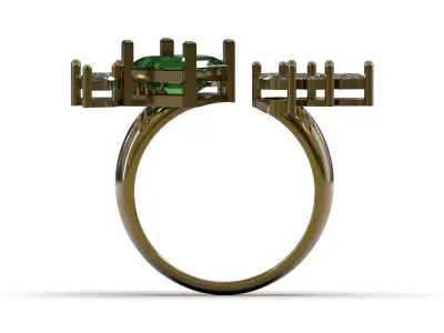 Luxury printable jewelry cad ring model jr00339 3D print model