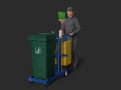 cleaner Low-poly 3D model