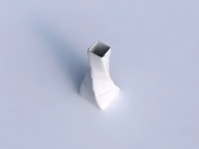 Vase twisted squeezed quadratic with smooth ribbons 3D print model