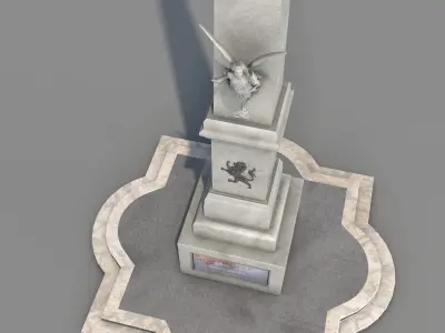 Roman Island Obelisk 3D model