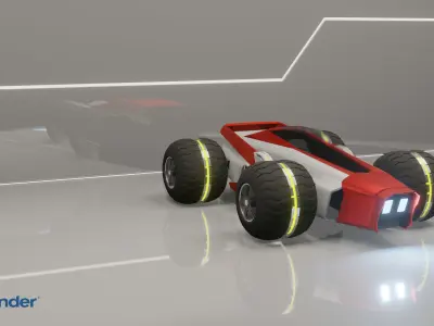 Racing Game Car 3D model