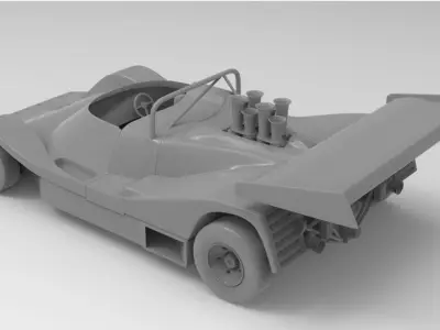 F1 Race Car 3D Model  3D print model