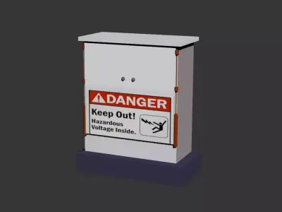 Electricity Board Free low-poly 3D model