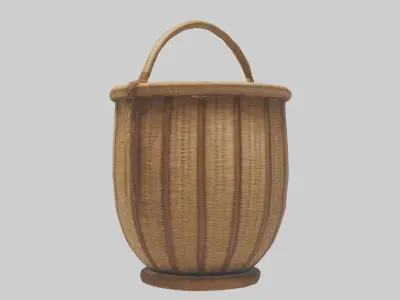 Decorative basket model Low-poly 3D model